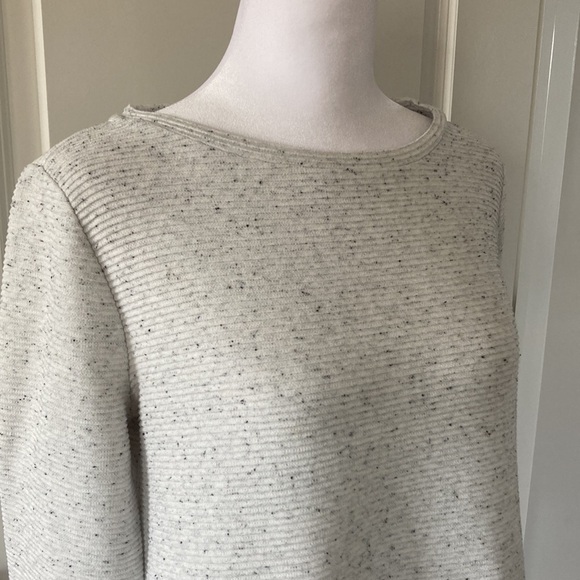 LOFT petite medium top 3/4 sleeves layered look ribbed - Picture 2 of 12